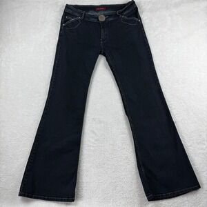 RARE Y2K Red Women's Black Jeans Denim Bootcut Jeans  Size 34